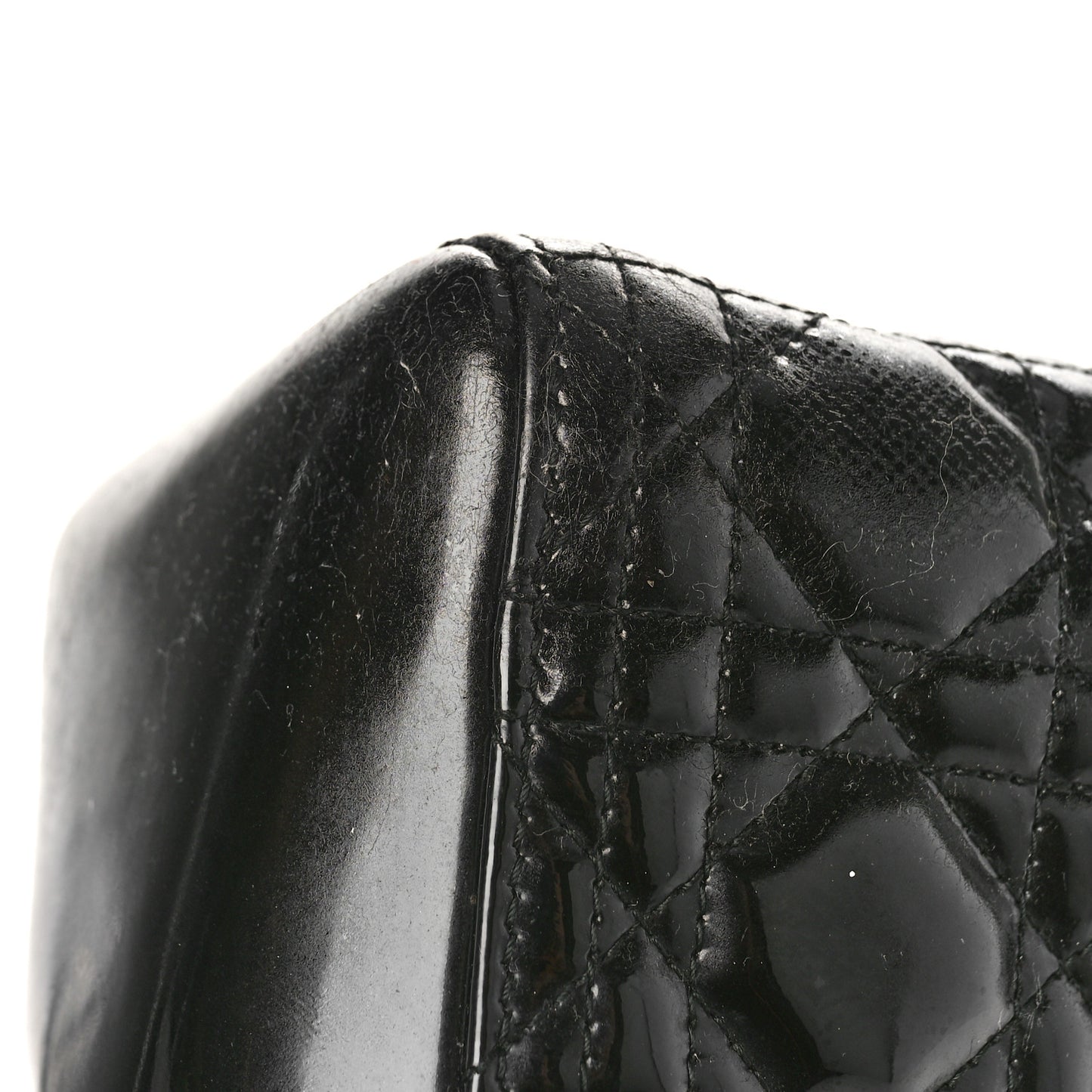 Patent Cannage Large Lady Dior Black