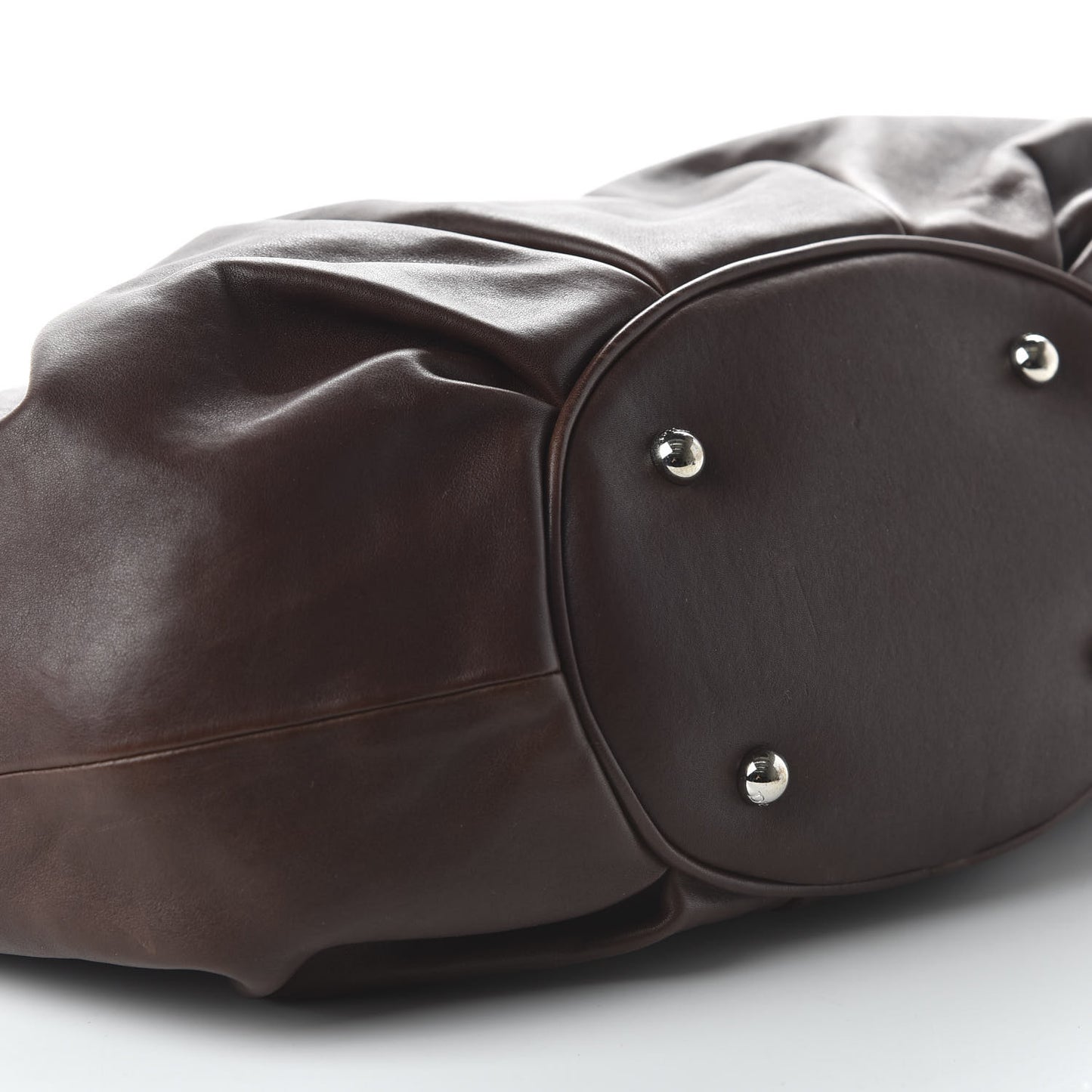 Smooth Calfskin Soft Babe Shopping Tote Brown
