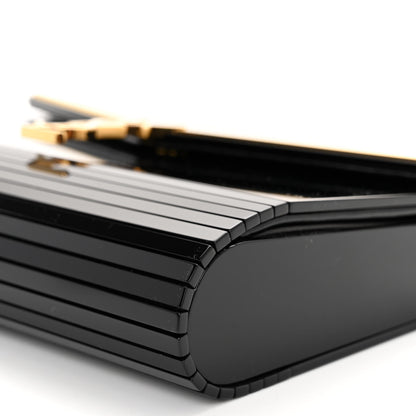 Saint Laurent Plexiglass Monogram Vicky Minaudiere Clutch Black 9 of 9