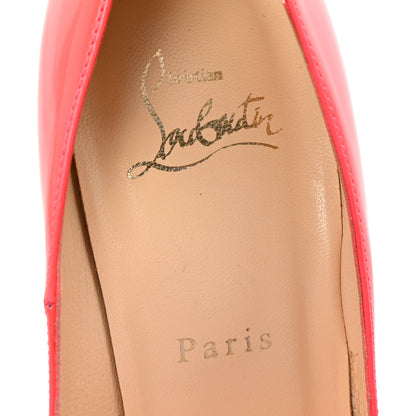Christian Louboutin Patent Lady Peep 150 Pumps 37 Fluo Rose Paris 8 of 8