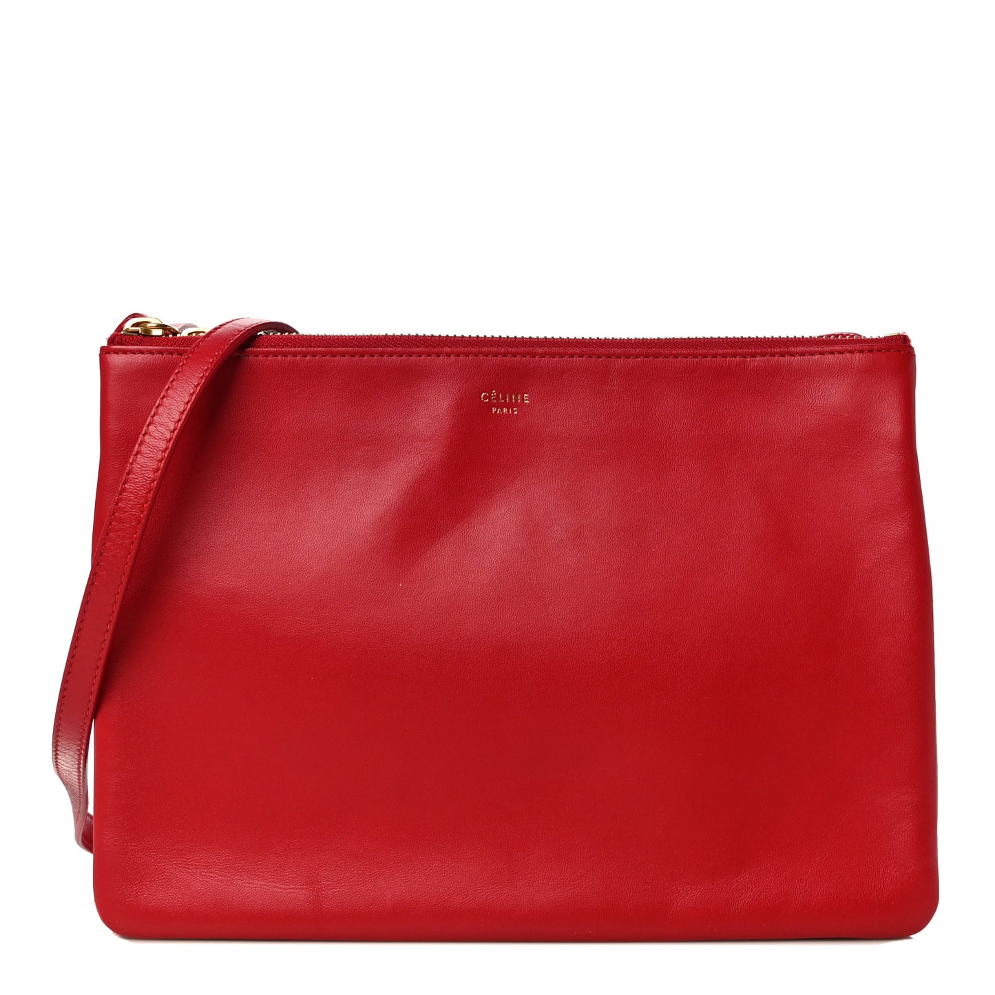 Lambskin Large Trio Crossbody Bag Red