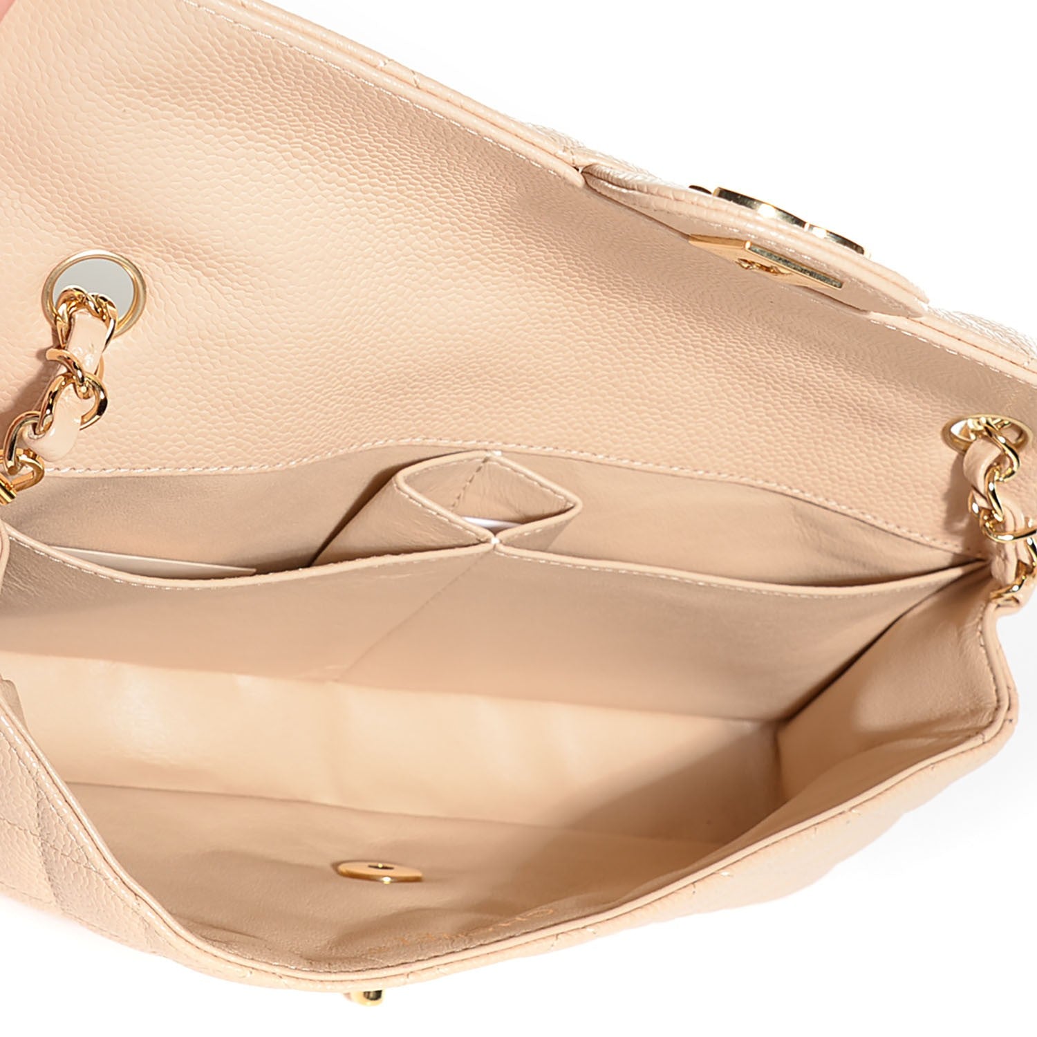 Chanel Caviar Quilted East West Flap Beige Clair 5 of 9