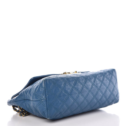 Marc Jacobs Lambskin Quilted Large Baroque Single Flap Bag Blue 4 of 11