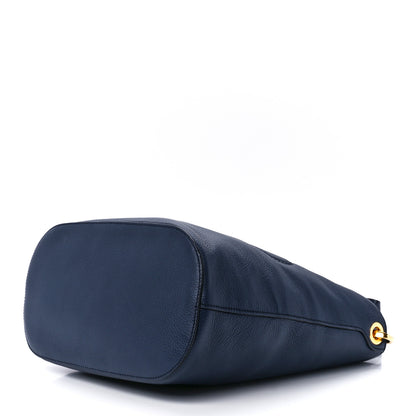 Prada Vitello Phenix Logo Hobo Baltico 9 of 11