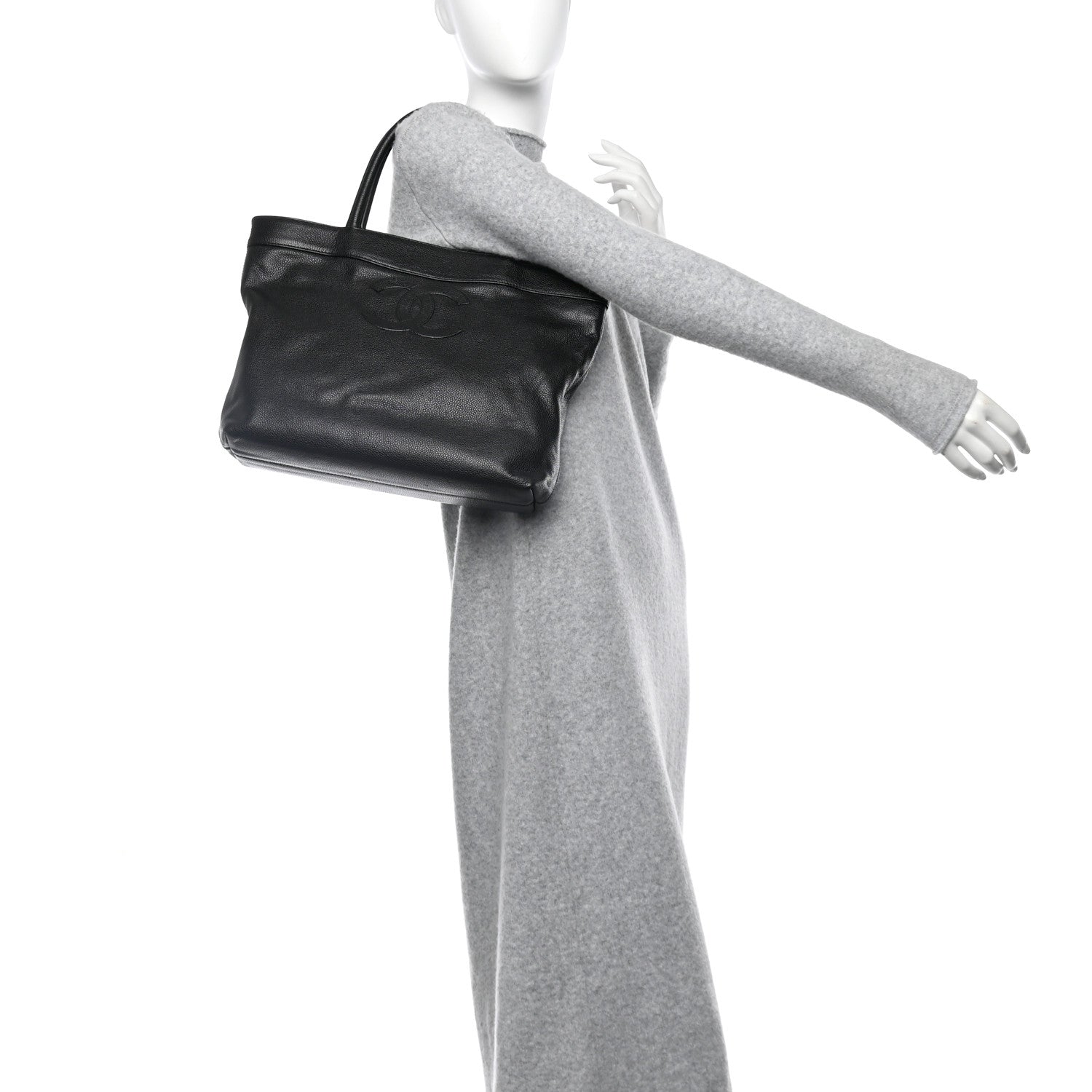 Chanel Caviar CC Tote Black 2 of 10