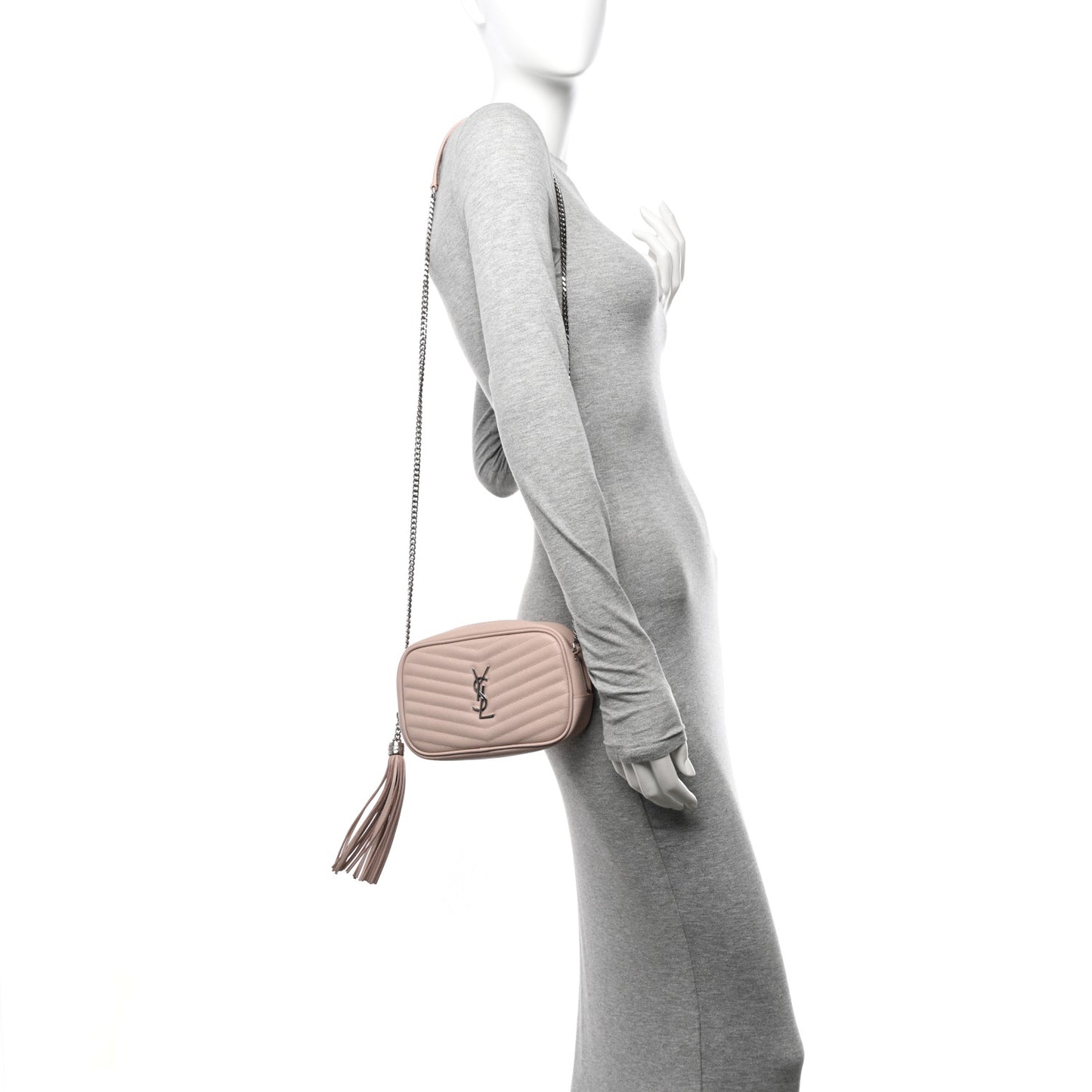 Grain De Poudre Matelasse Monogram Mini Lou Camera Bag Marble Pink