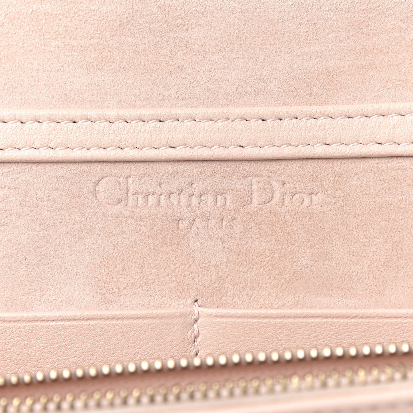 Lambskin Cannage Dioraddict Wallet on Chain Clutch Rose Poudre