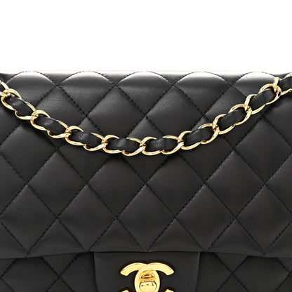 Chanel Lambskin Quilted Medium Double Flap Black 8 of 13