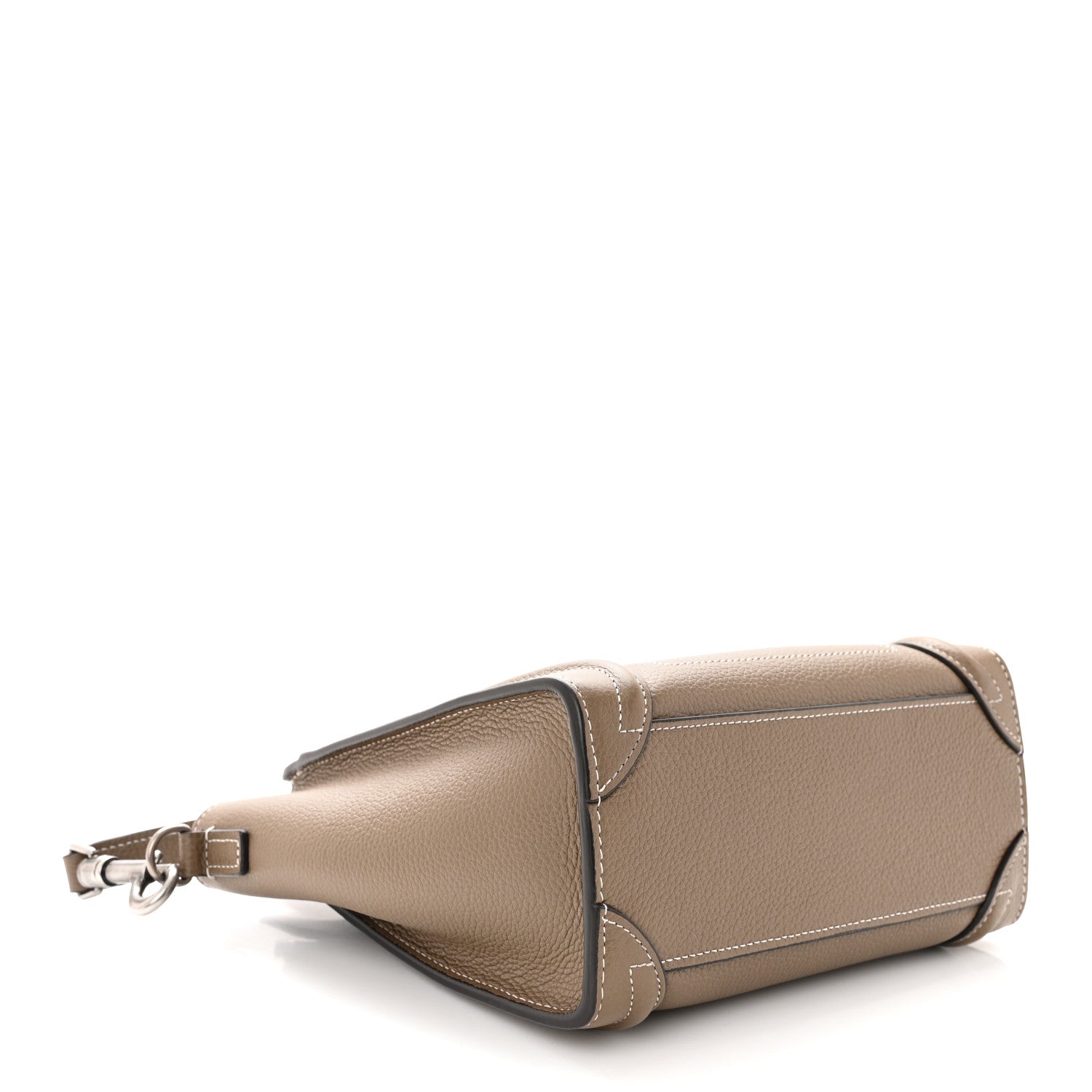 Celine Drummed Calfskin Nano Luggage Souris 4 of 11