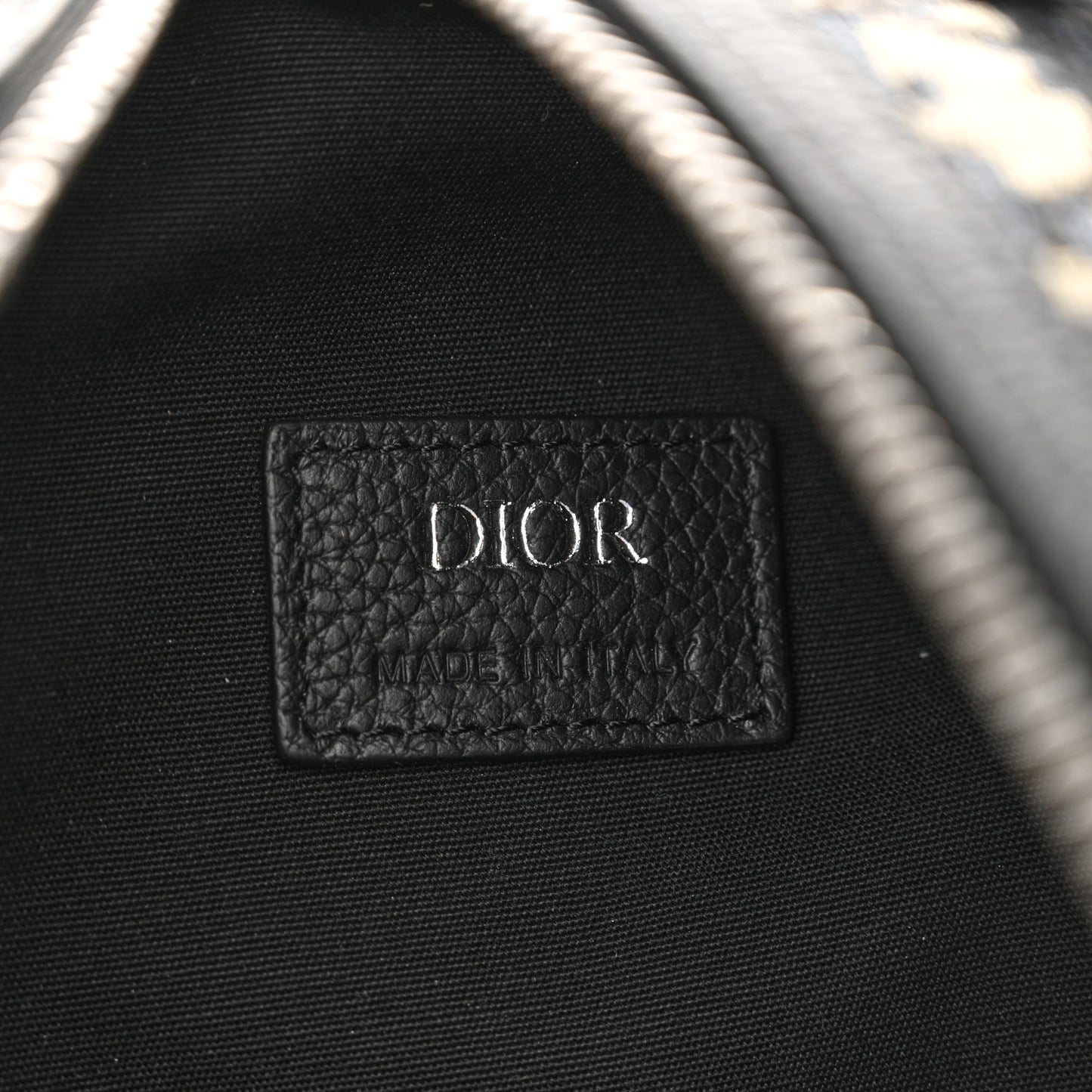 Grained Calfskin Oblique Scarab Sling Bag Blue Black