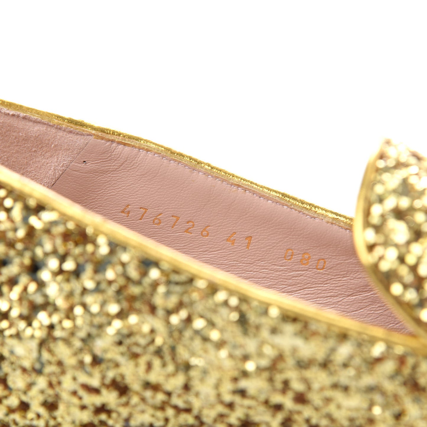 Glitter Web Peyton Loafers 41 Gold