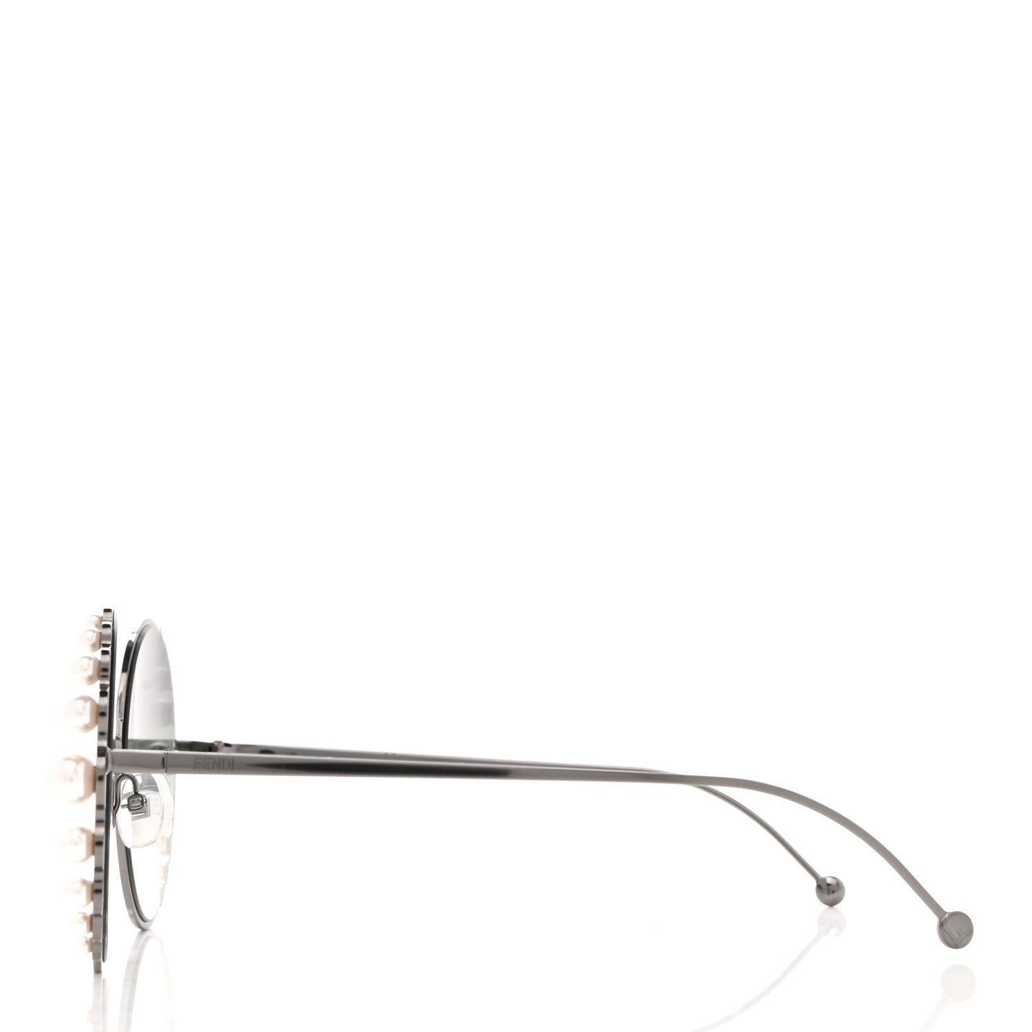 Fendi Crystal Round Sunglasses FF0324/S Silver 3 of 7