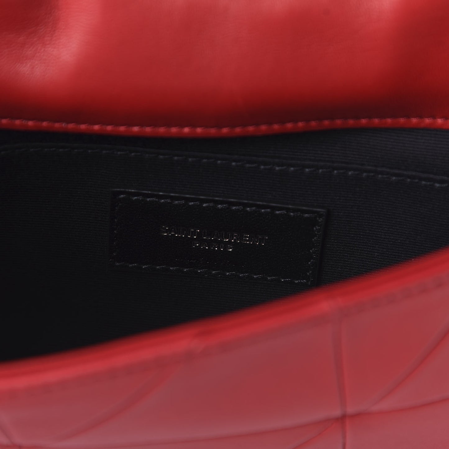 Lambskin Patchwork Monogram Jamie Chain Wallet Red