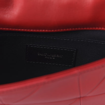 Saint Laurent Lambskin Patchwork Monogram Jamie Chain Wallet Red 8 of 9