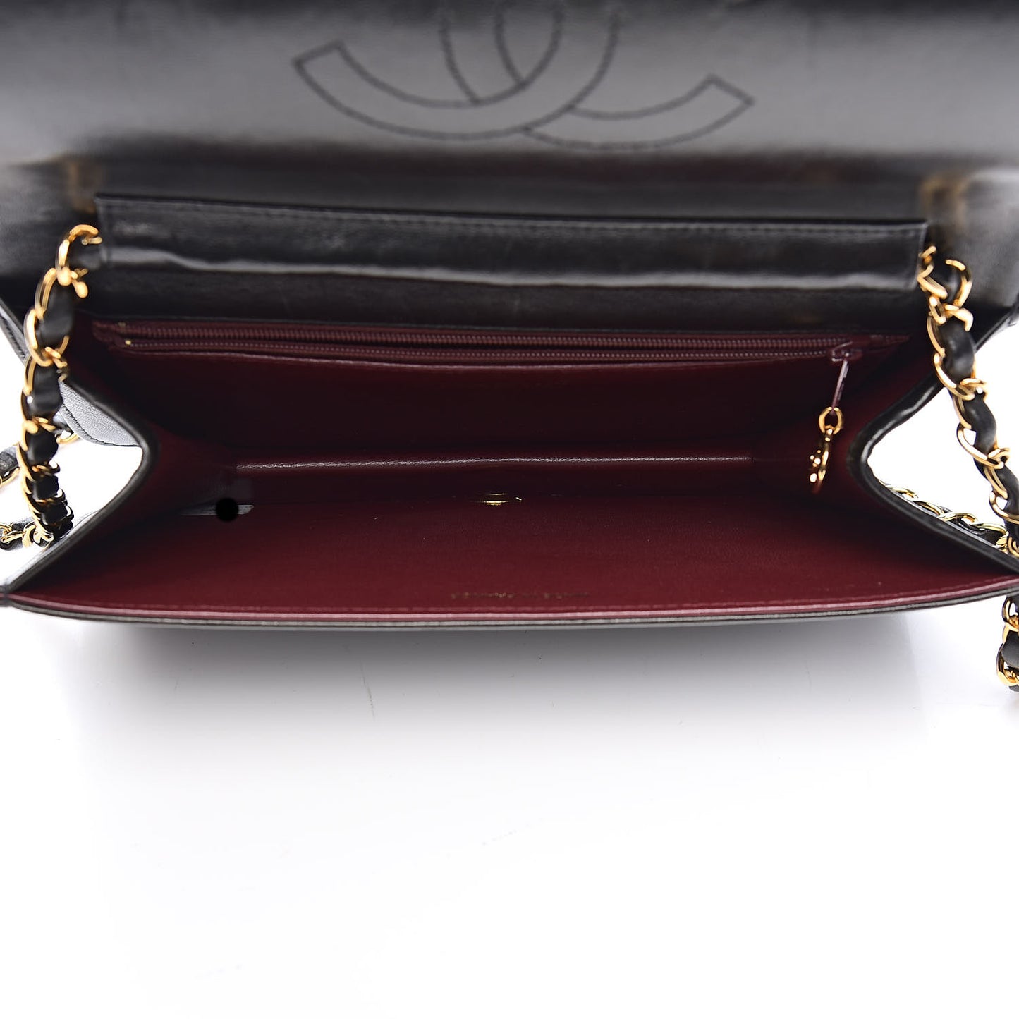 Lambskin Quilted Small Single Flap Black