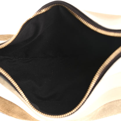 Fendi Vitello Seta Goatskin Suede Rainbow Inlay Small Fendigraphy Hobo Bag Grigio Multicolor Ebano 5 of 11