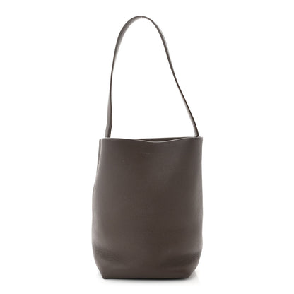The Row Grained Calfskin Medium N/S Park Tote Dark Taupe 1 of 9