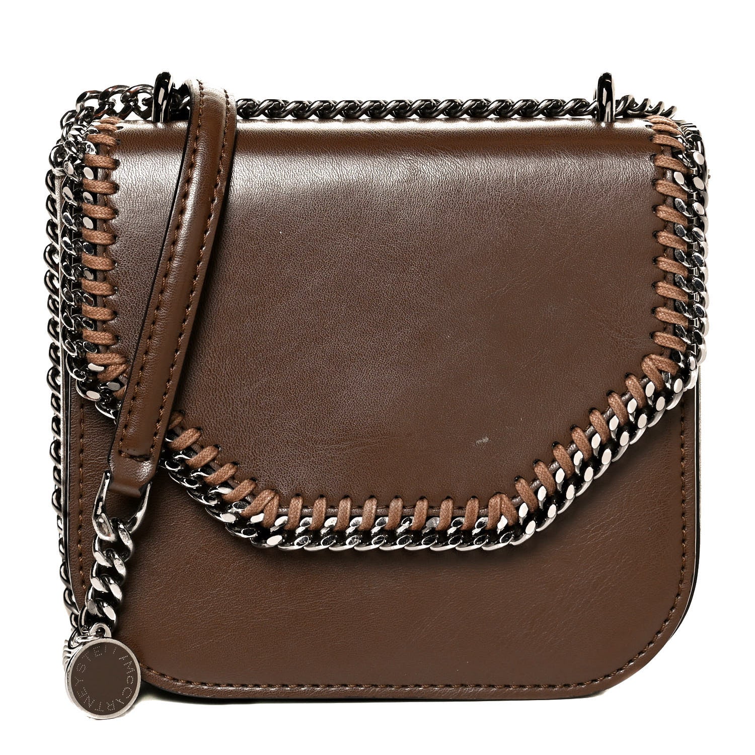 Stella McCartney Eco Alter Nappa Medium Falabella Box Shoulder Bag Brown 1 of 10
