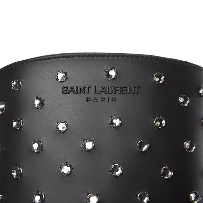 Saint Laurent Rubber Crystal Rain Boots 36 Black 7 of 8