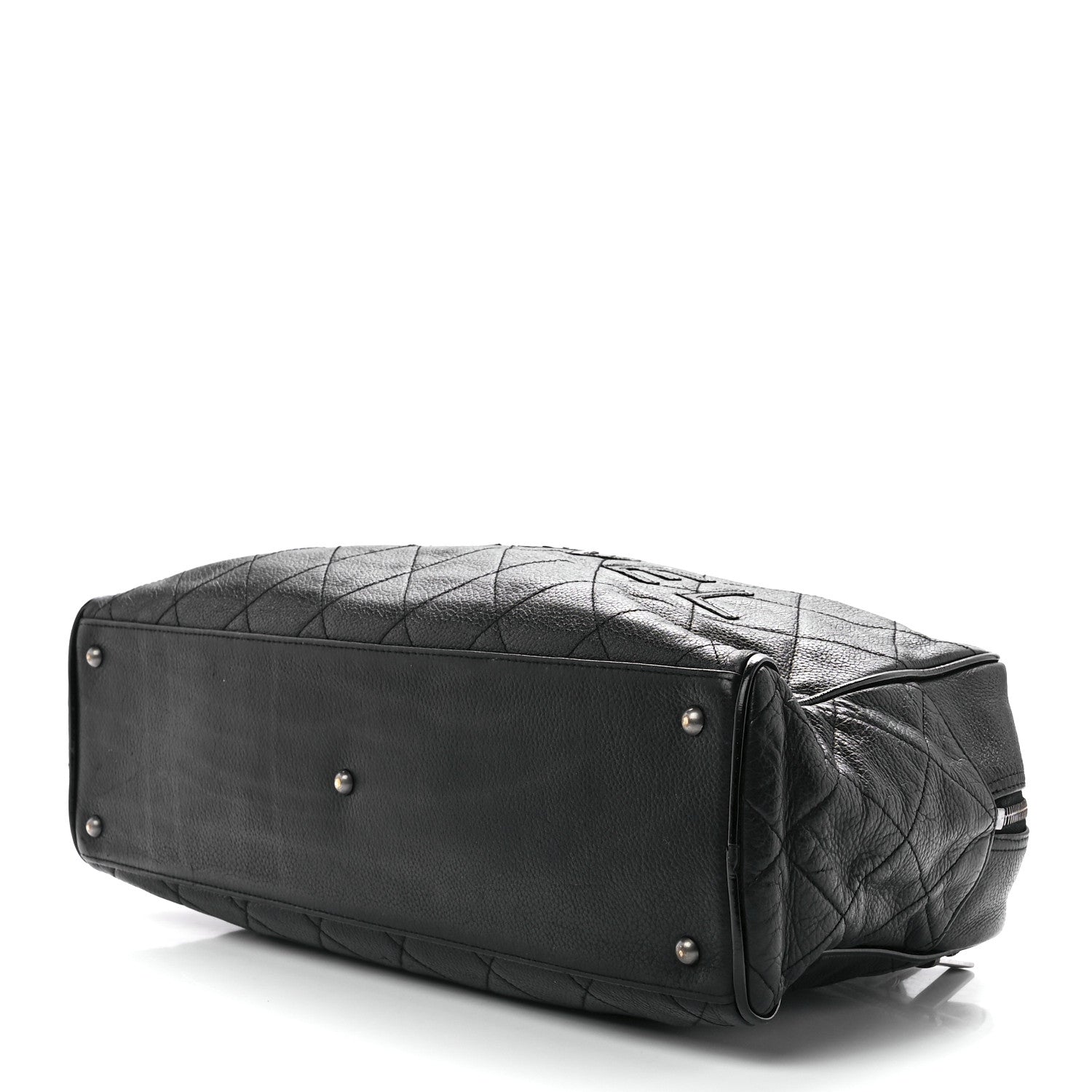 Chanel Caviar Patent Quilted Large Bowler Black 9 of 11