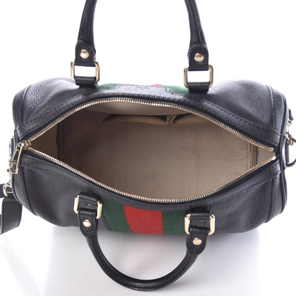 Gucci Calfskin Vintage Web Medium Boston Black 5 of 19