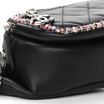 Chanel Lambskin Tweed Quilted Elegant Trim Waist Belt Bag Black 9 of 10