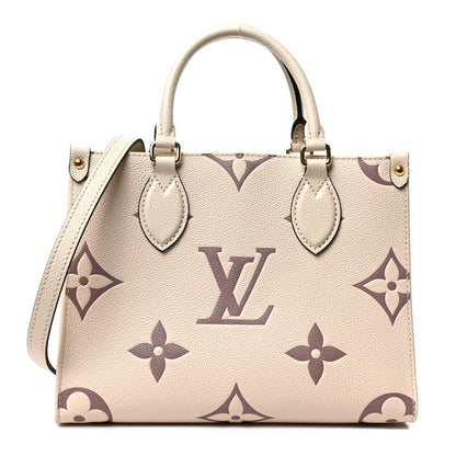 Louis Vuitton Empreinte Monogram Giant Onthego PM Creme Bois de Rose 1 of 6