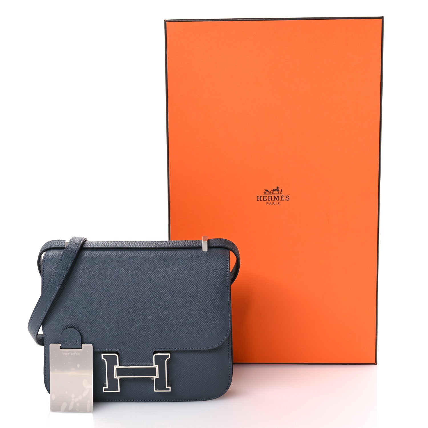 Hermes Epsom Enamel Constance 18 Gris Misty Gris Fonce 12 of 12