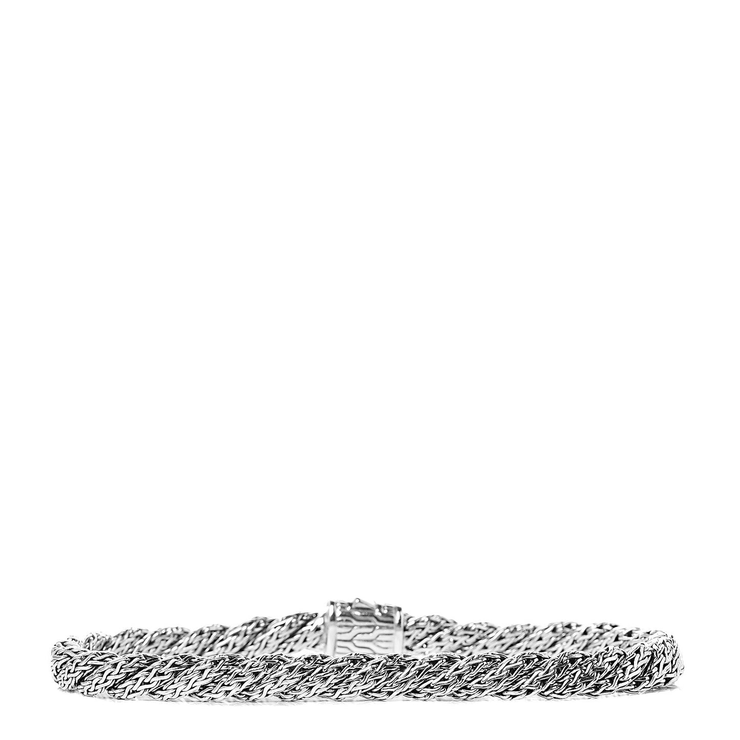 Sterling Silver Diamond 5.5mm Twisted Chain Bracelet