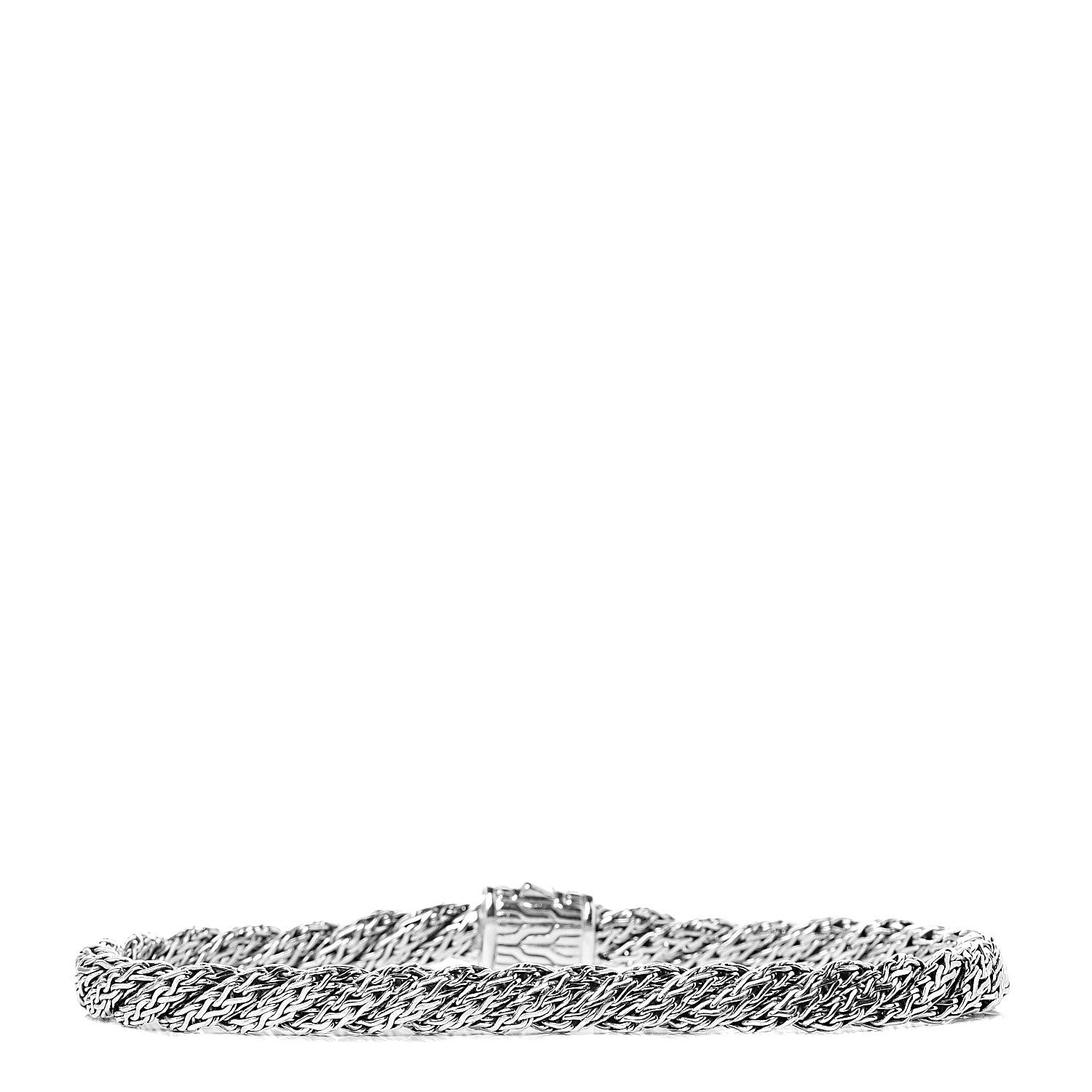 John Hardy Sterling Silver Diamond 5.5mm Twisted Chain Bracelet 3 of 6