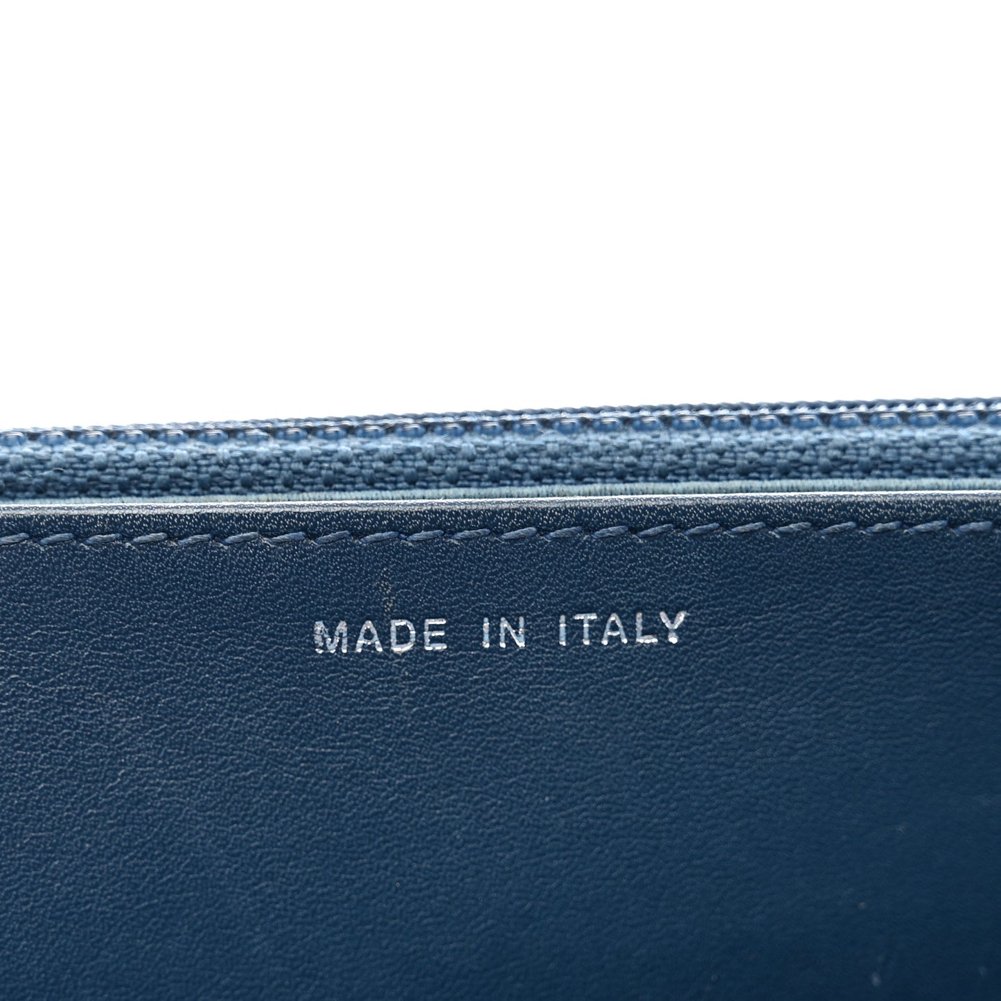 Patent Camellia Wallet on Chain WOC Royal Blue
