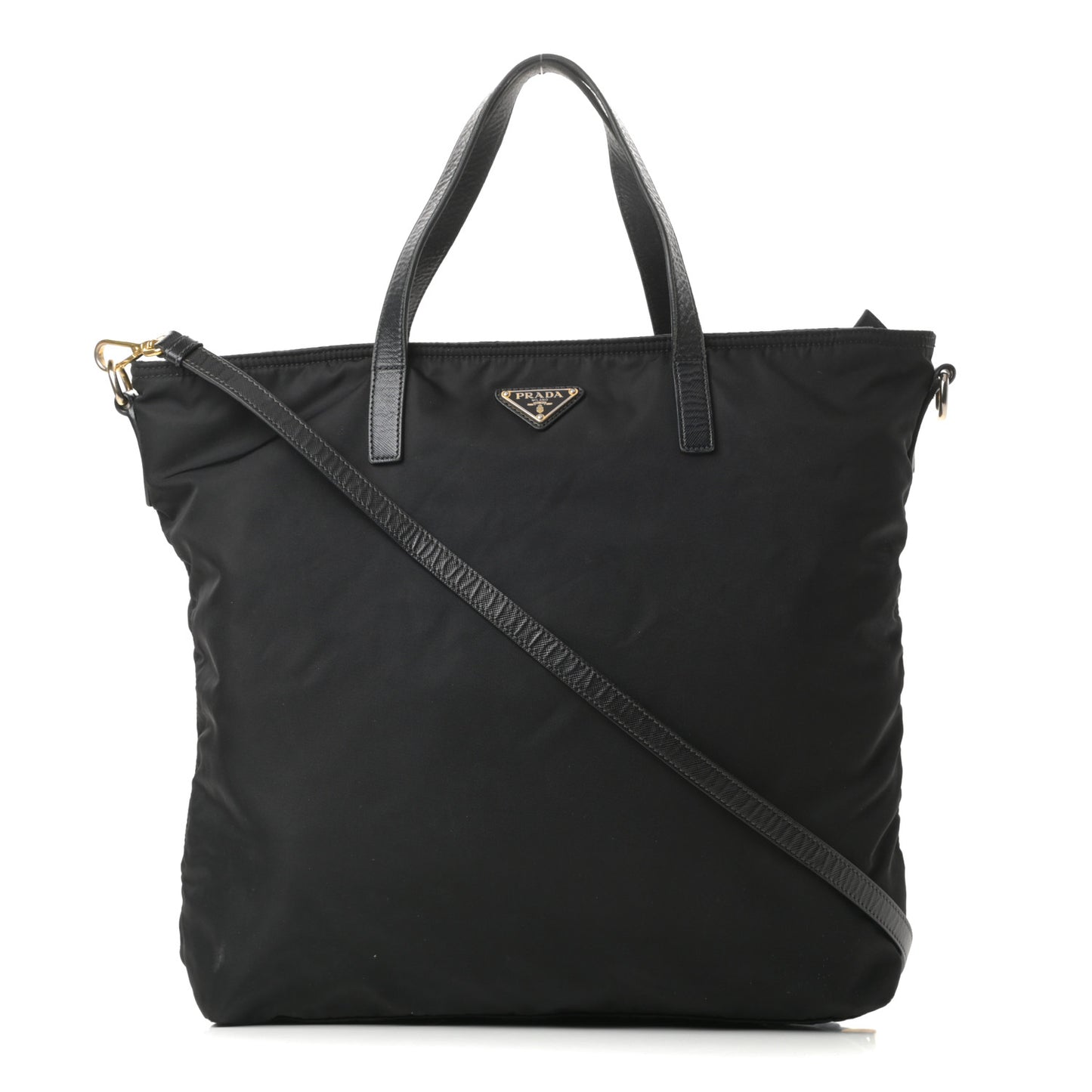 Tessuto Nylon Saffiano Tote Black