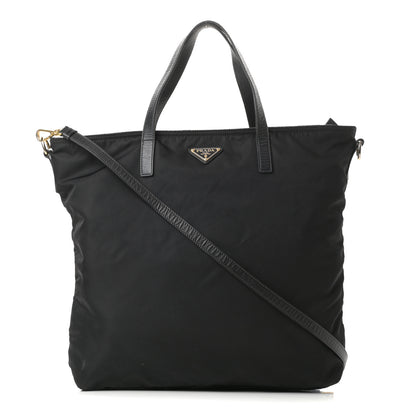 Prada Tessuto Nylon Saffiano Tote Black 1 of 18