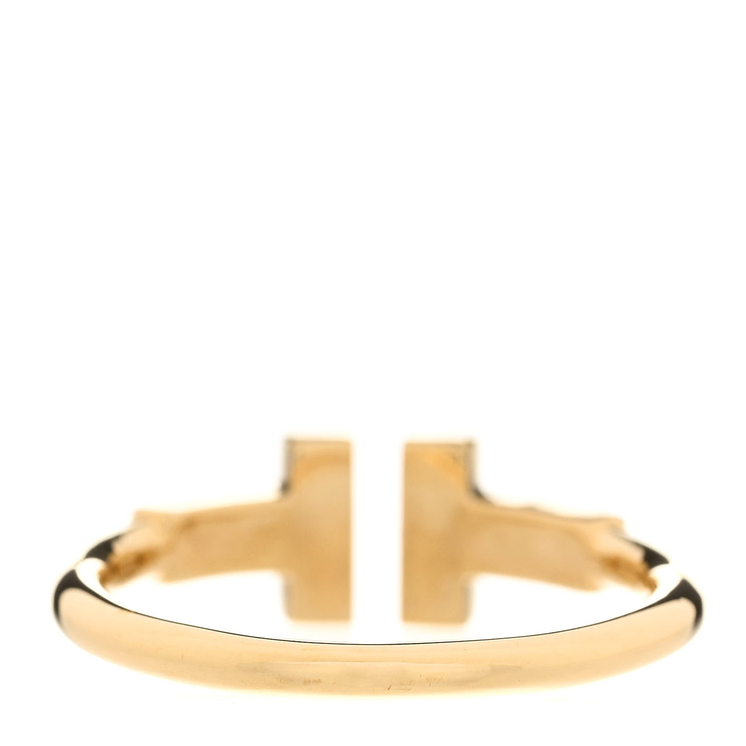 Tiffany 18K Yellow Gold Diamond T Wire Ring 48 4.5 3 of 5