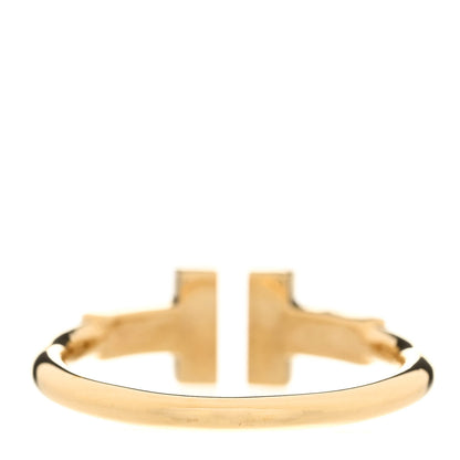 Tiffany 18K Yellow Gold Diamond T Wire Ring 48 4.5 3 of 5