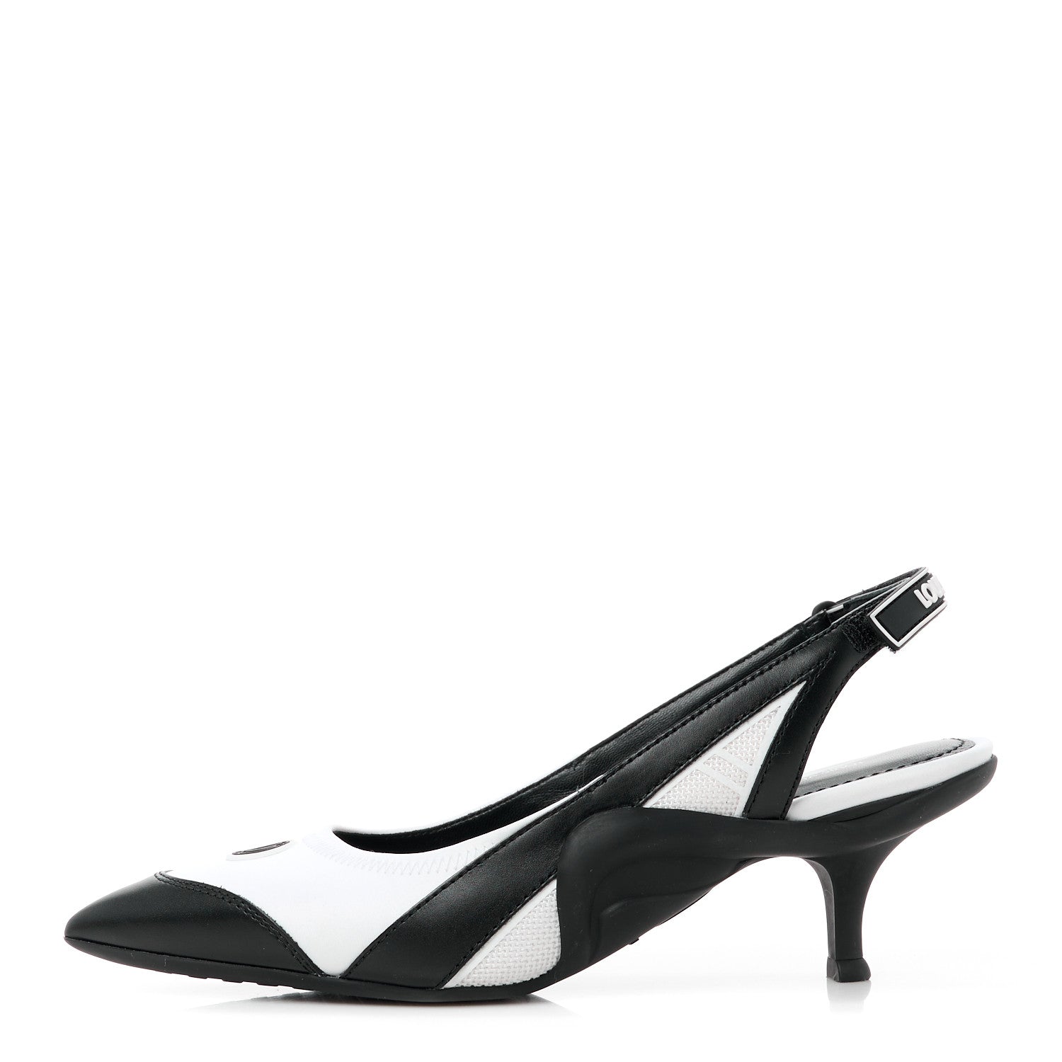 Louis Vuitton Calfskin Archlight Slingback Pumps 37 Black White 1 of 10
