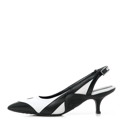 Louis Vuitton Calfskin Archlight Slingback Pumps 37 Black White 1 of 10