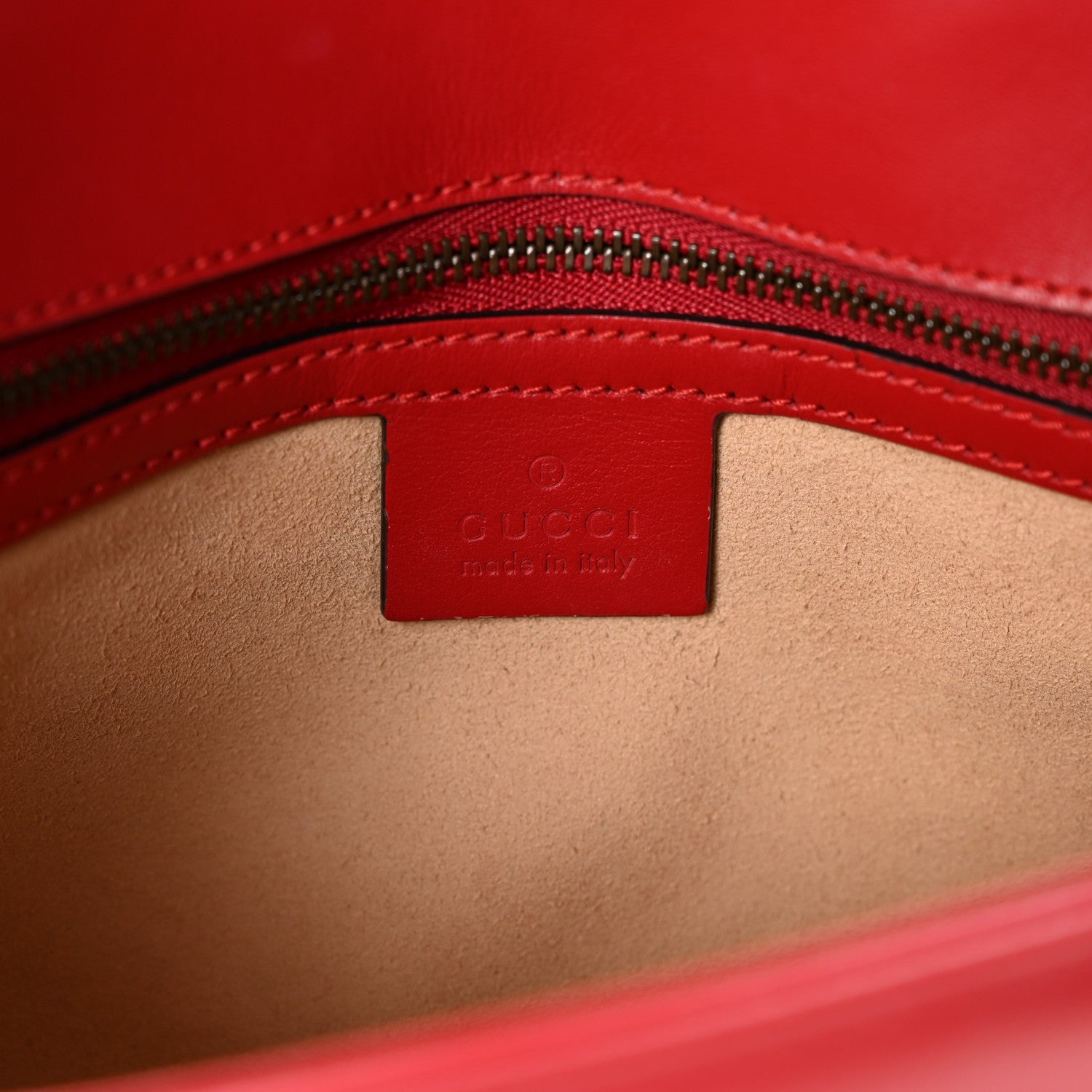 Gucci Calfskin Matelasse Small GG Marmont Shoulder Bag Hibiscus Red 6 of 10