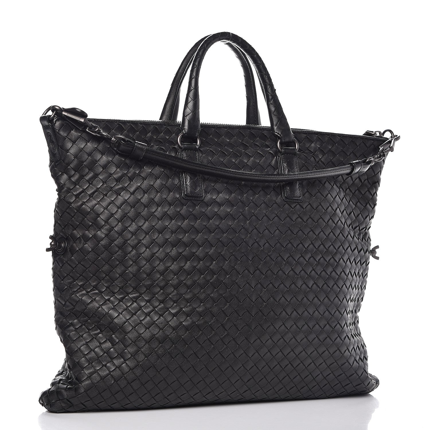 Bottega Veneta Nappa Intrecciato Medium Convertible Tote Black 12 of 19