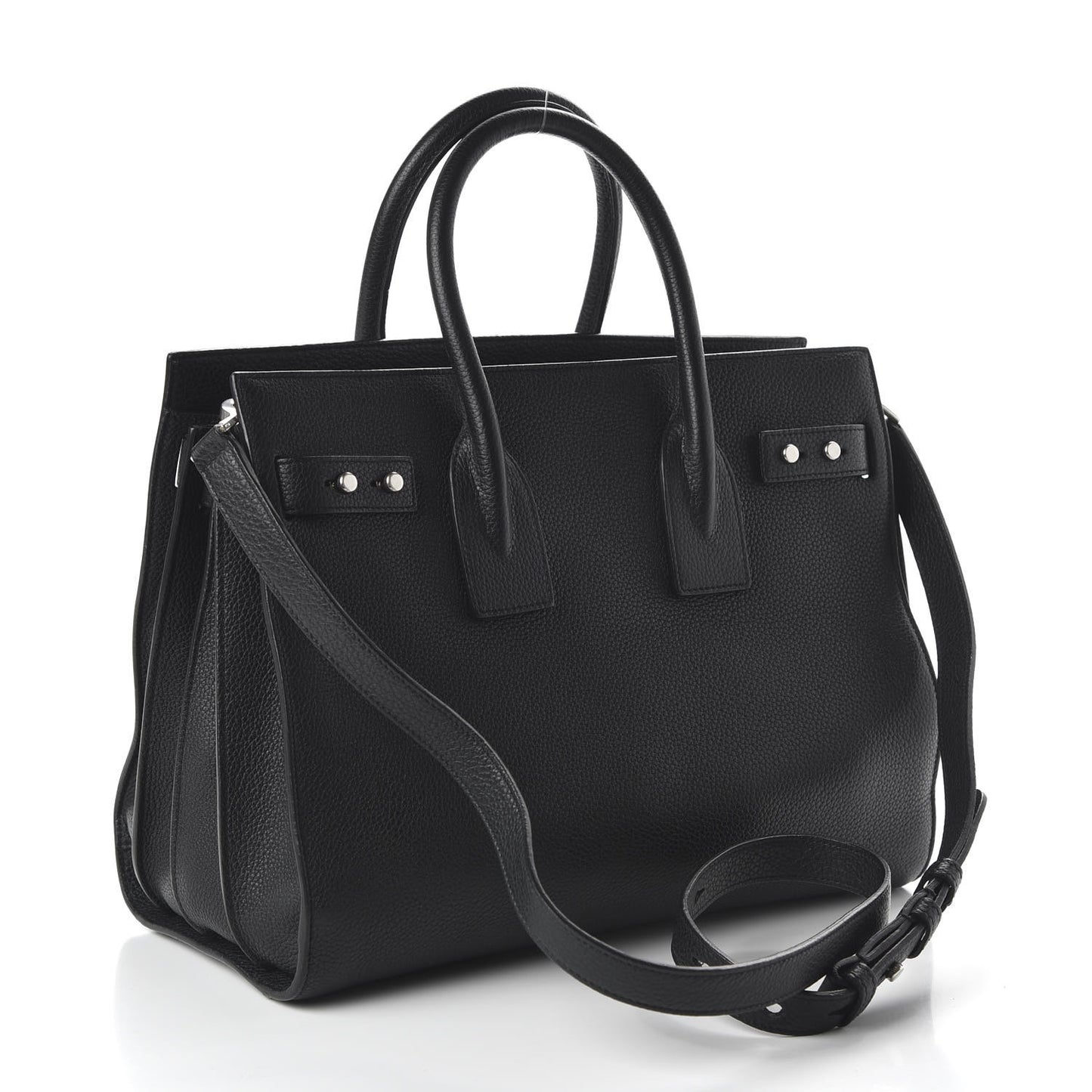 Grained Calfskin Small Supple Sac De Jour Black