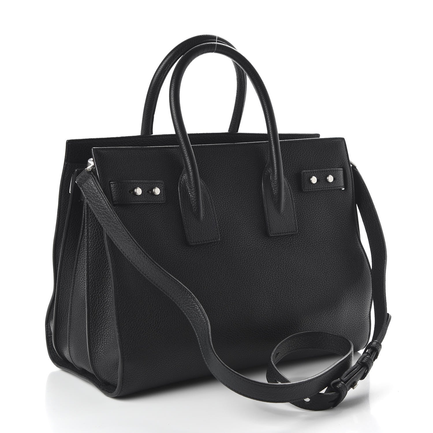 Saint Laurent Grained Calfskin Small Supple Sac De Jour Black 3 of 10