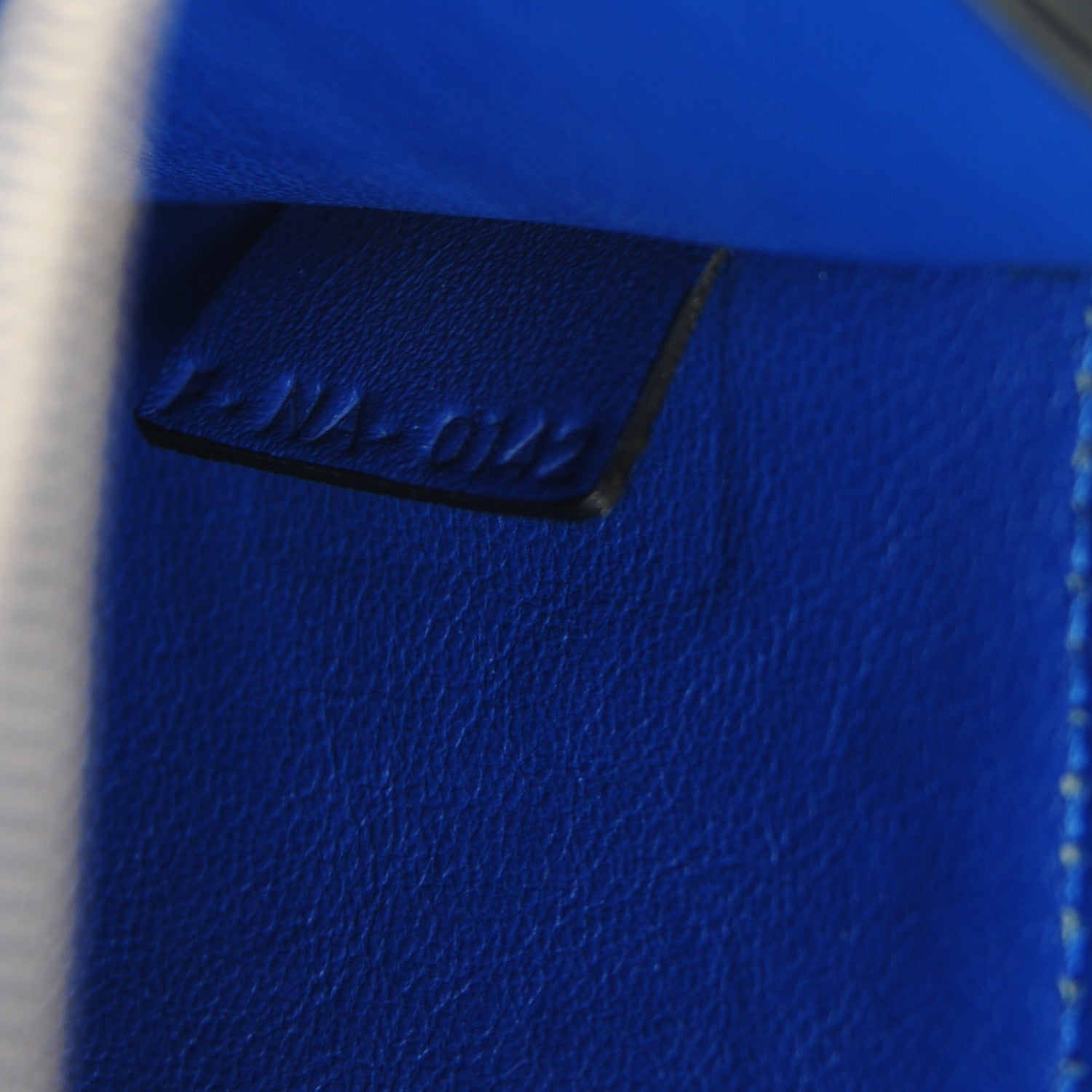 Celine Box Calfskin Suede Diamond Clutch Electric Blue 8 of 8