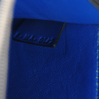Celine Box Calfskin Suede Diamond Clutch Electric Blue 8 of 8