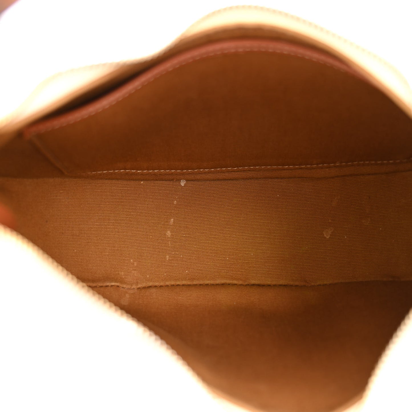 Canvas Calfskin Ava Triomphe Shoulder Bag White