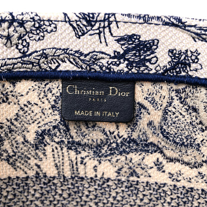 Christian Dior Canvas Embroidered Medium Dioriviera Toile De Jouy Book Tote Blue 5 of 11