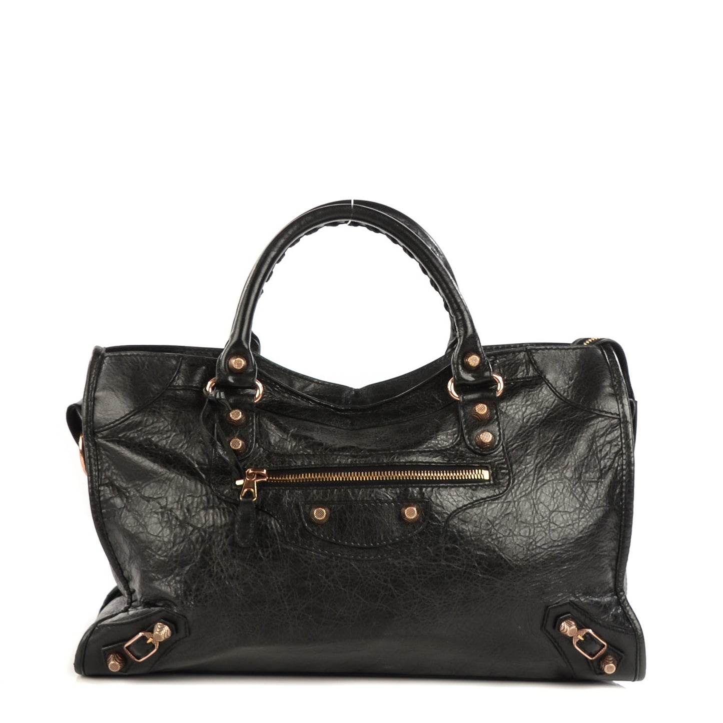 Agneau Giant 12 Rose Gold Hardware City Black