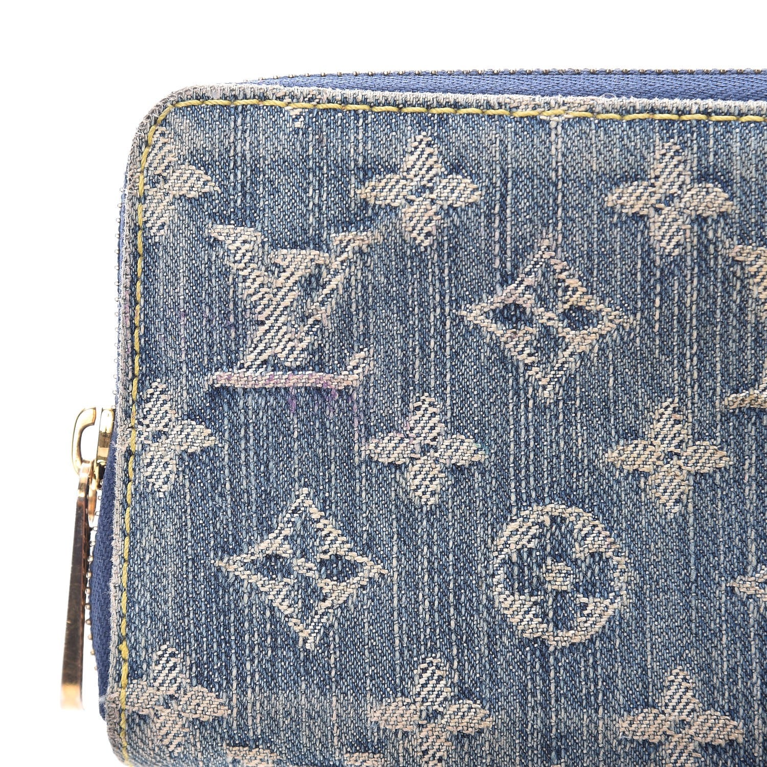 Louis Vuitton Monogram Denim Zippy Wallet Blue 8 of 9
