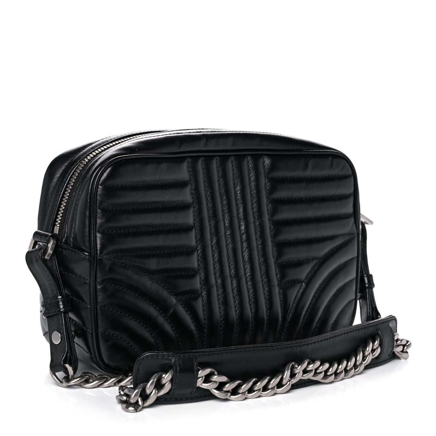 Soft Calfskin Diagramme Camera Bag Black