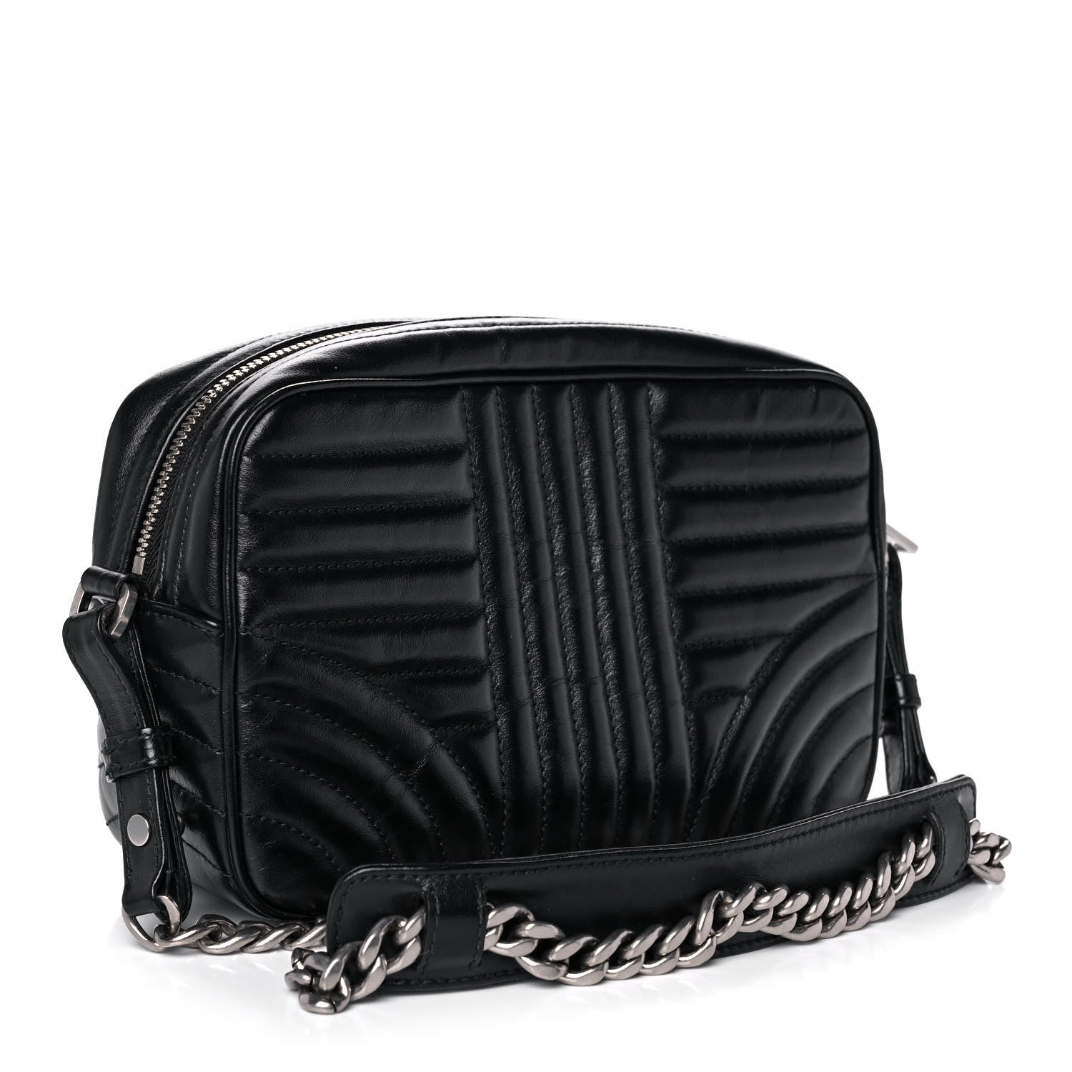 Prada Soft Calfskin Diagramme Camera Bag Black 3 of 11