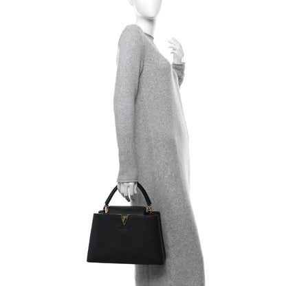 Louis Vuitton Taurillon Capucines PM Black 2 of 11
